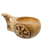 Traditional Handmade KUKSA – Pyrographied in Iceland - Vegvísir Design