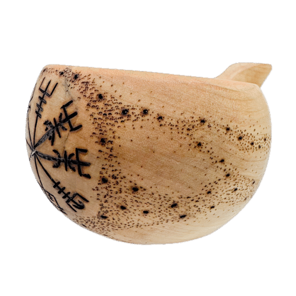 Traditional Handmade KUKSA – Pyrographied in Iceland - Vegvísir Design