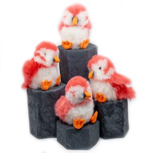 LOÐVINIR FLUFFY FLUFFIN ROSASKY limited edition pink puffin handmade plush 2025