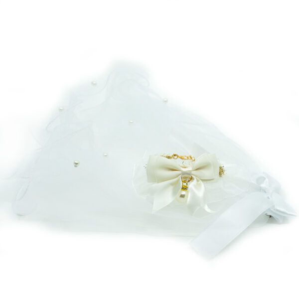 SET | Forever Bride: White veil + Cream necklace | ONLY ACCESORIES - Image 4