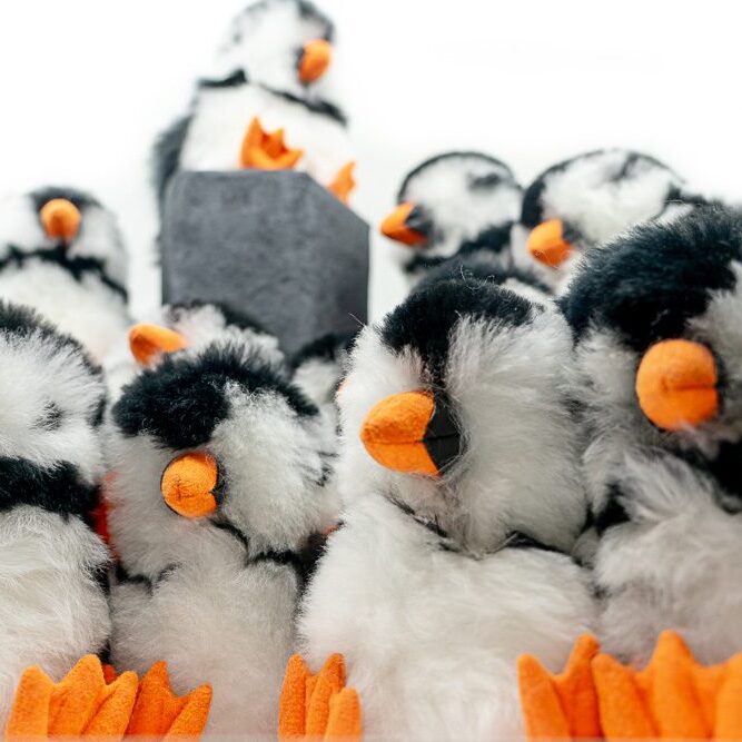 Handmade Iceland puffin plush toys by LOÐVINIR as unique souvenirs